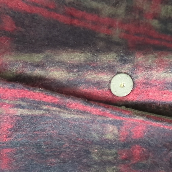 J.O.A. Plaid Sweater Cardigan Oversized Cozy Plum Fall Colors Academia Sz M - Picture 7 of 10